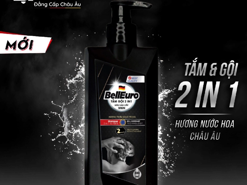 Dầu Gội Nam Công Nghệ Sinh Học Bell Euro 800ML