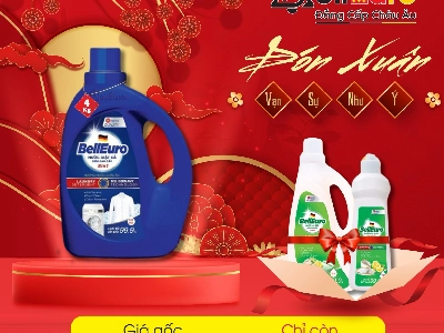Nước Giặt Cao Cấp Bell Euro Hương Nước Hoa Châu Âu 4KG Xanh